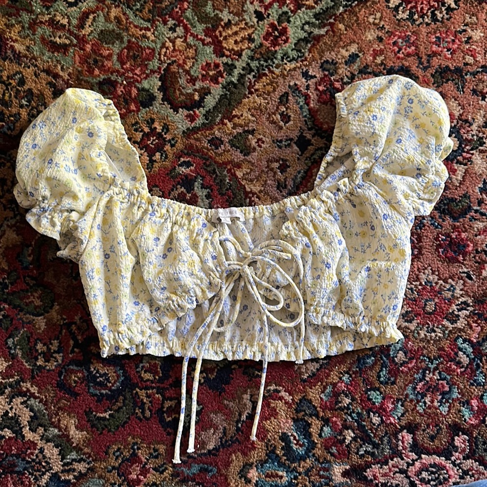 Floral tie top